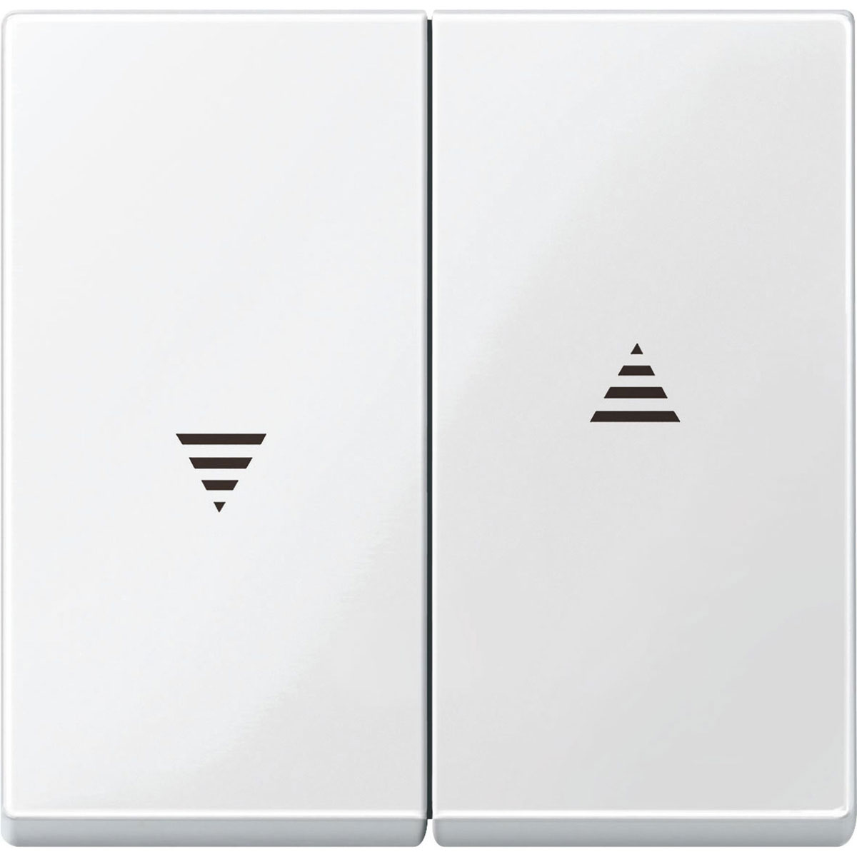 Merten Abdeckung für Jalousieschalter System M polarweiß glänzend