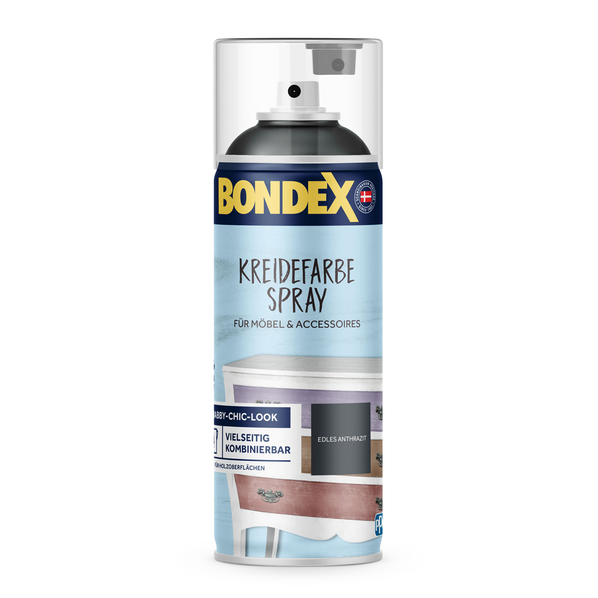 Bondex Kreidefarbe Spray creme weiß 0,4 L Bild 1