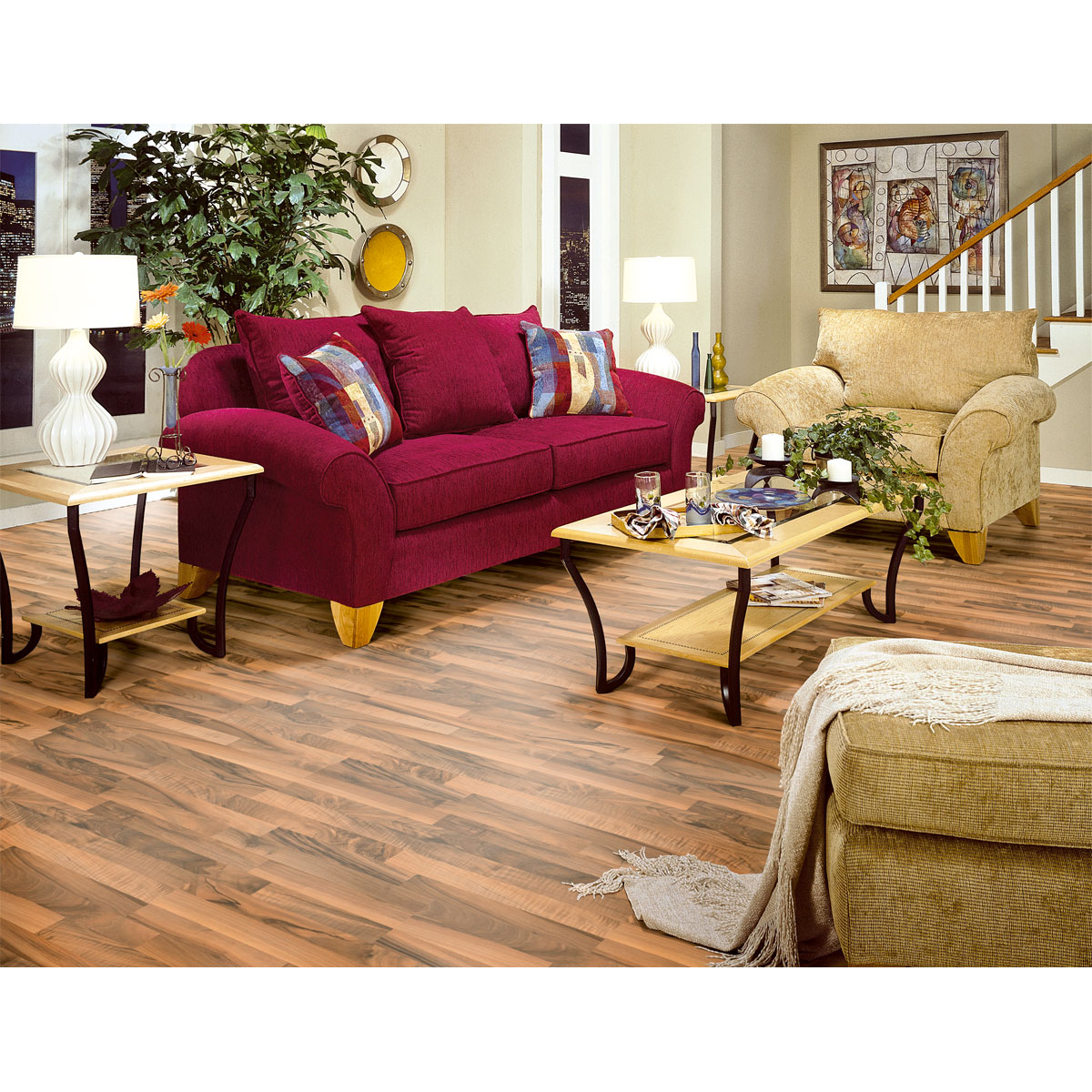 Basic Laminatboden Nussbaum 137,6 x 19,3 cm Bild 7