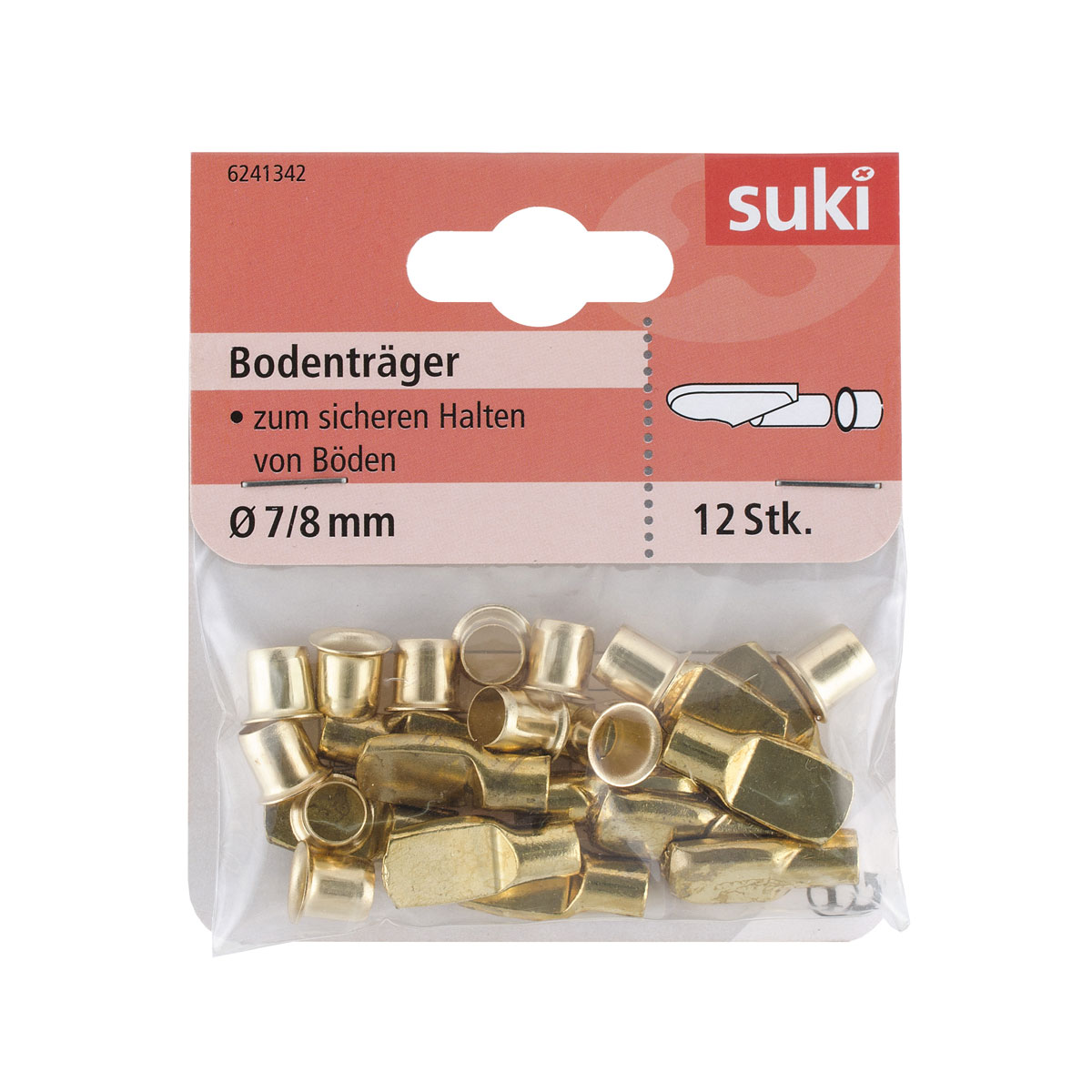 Suki Bodenträger Stahl Durchmesser 0,8 x 0,8 cm vermessingt 12 Stück Bild 1