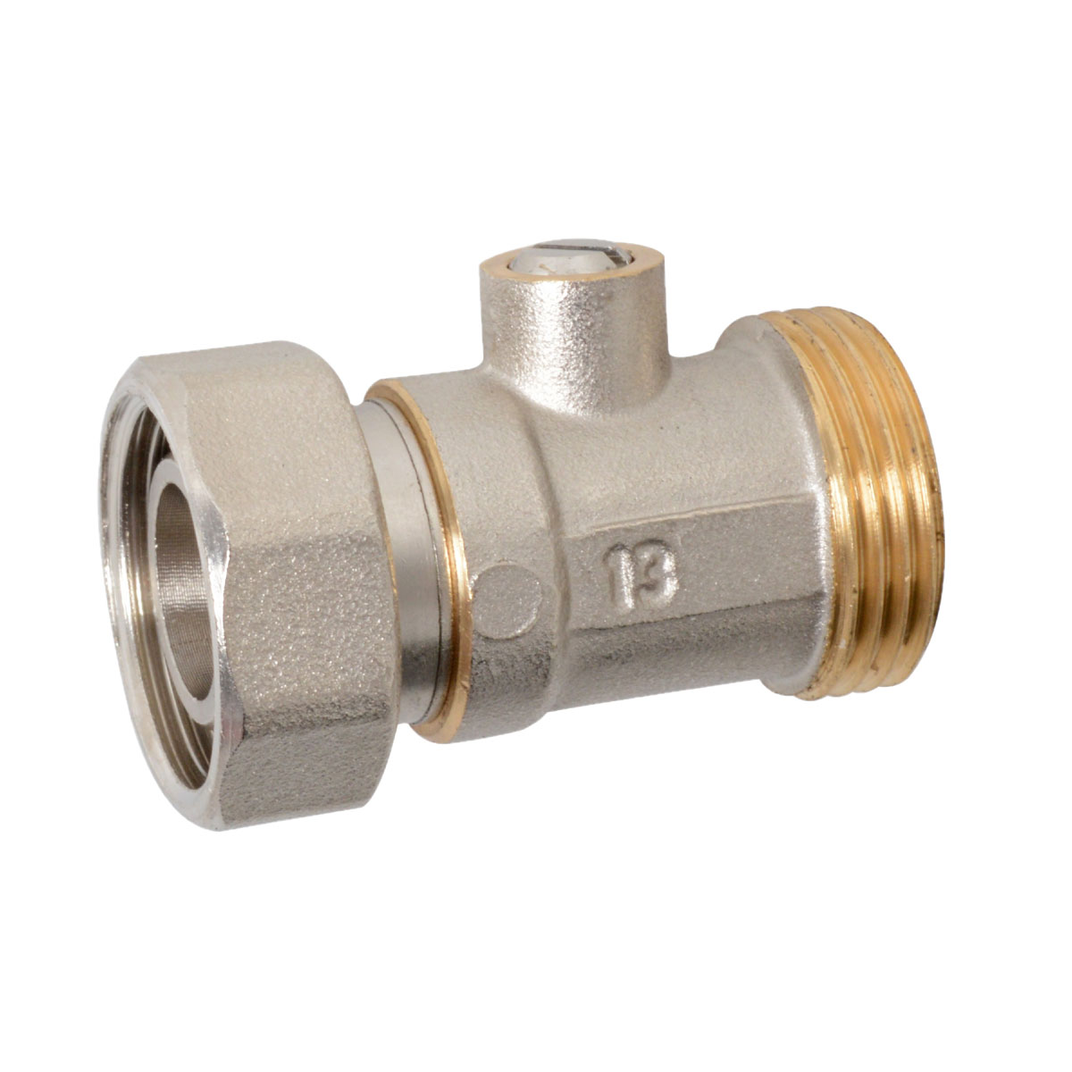 Kirchhoff MS Kugelhahn blank 3/4" Eurokonus x 3/4"IG fuer Verteilerabgang