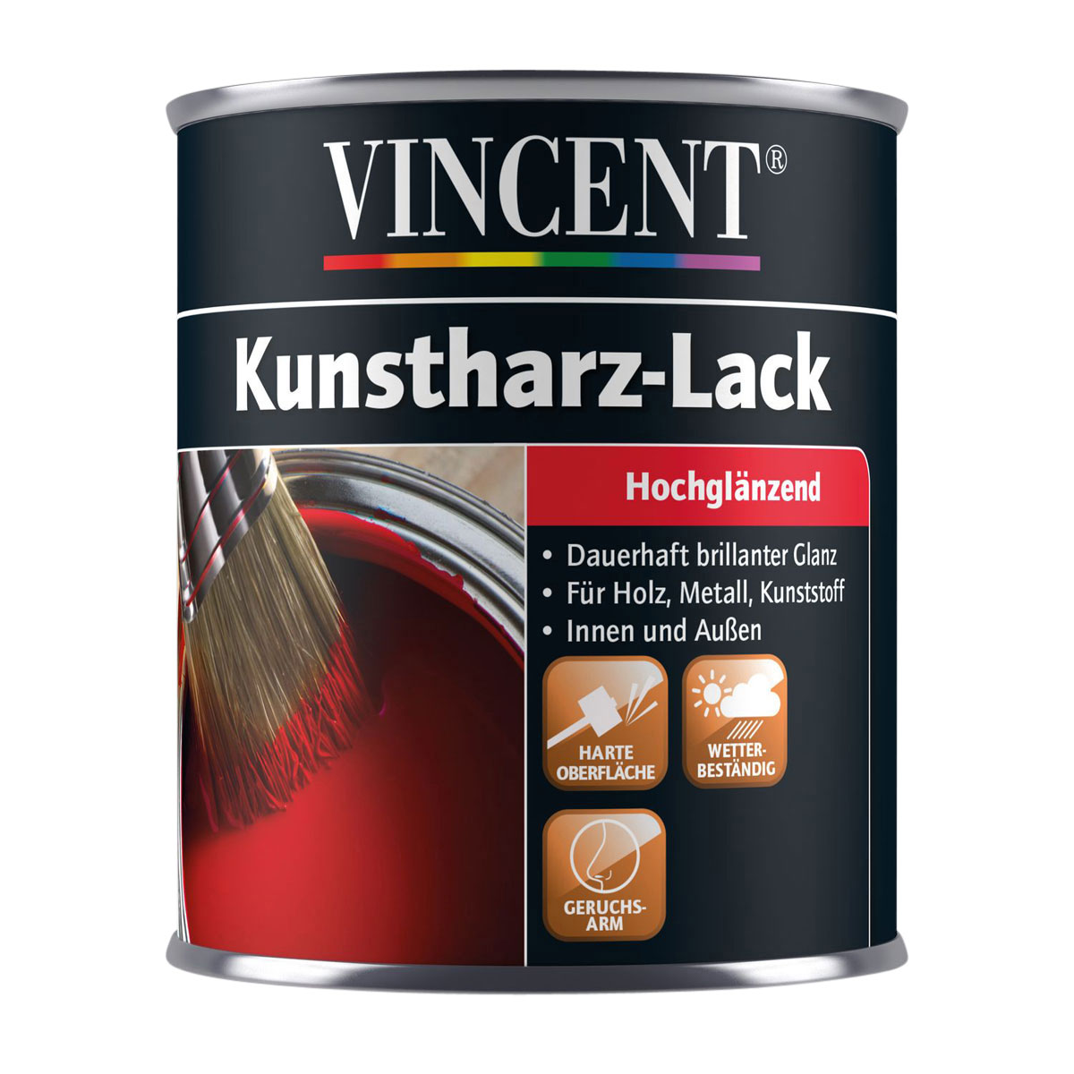 Vincent Kunstharz-Lack Nussbraun hochglänzend 750 ml