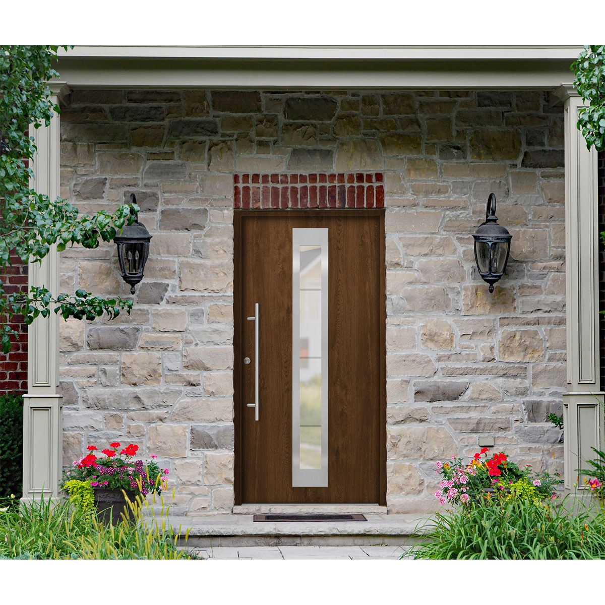 SplenDoor  Premium-Haustür Passivedoor Malmo energiesparend nussbaum 100 x 200 cm links Bild 2