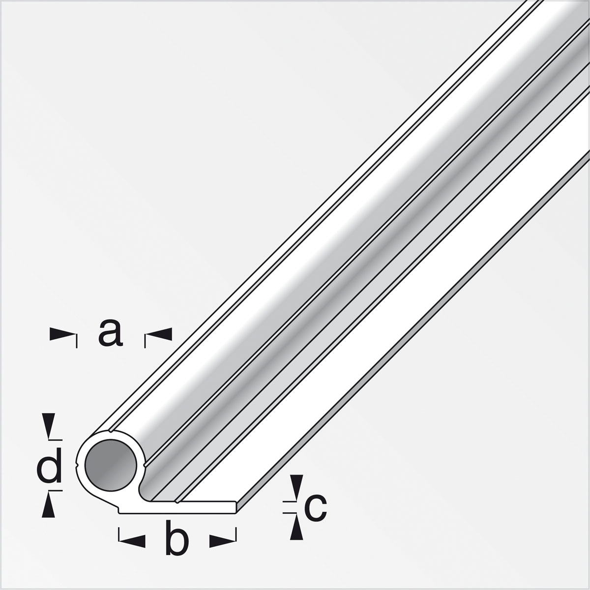 MyTool Rohr 1 Schenkel kurz für M5 1m blank Bild 2