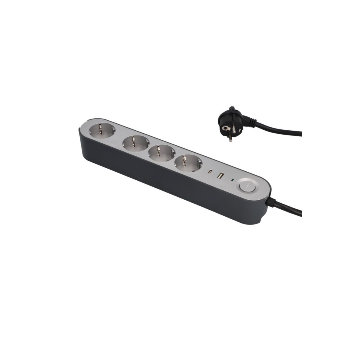 Unitec Tischsteckdose Greenline 4-fach+USB A/C