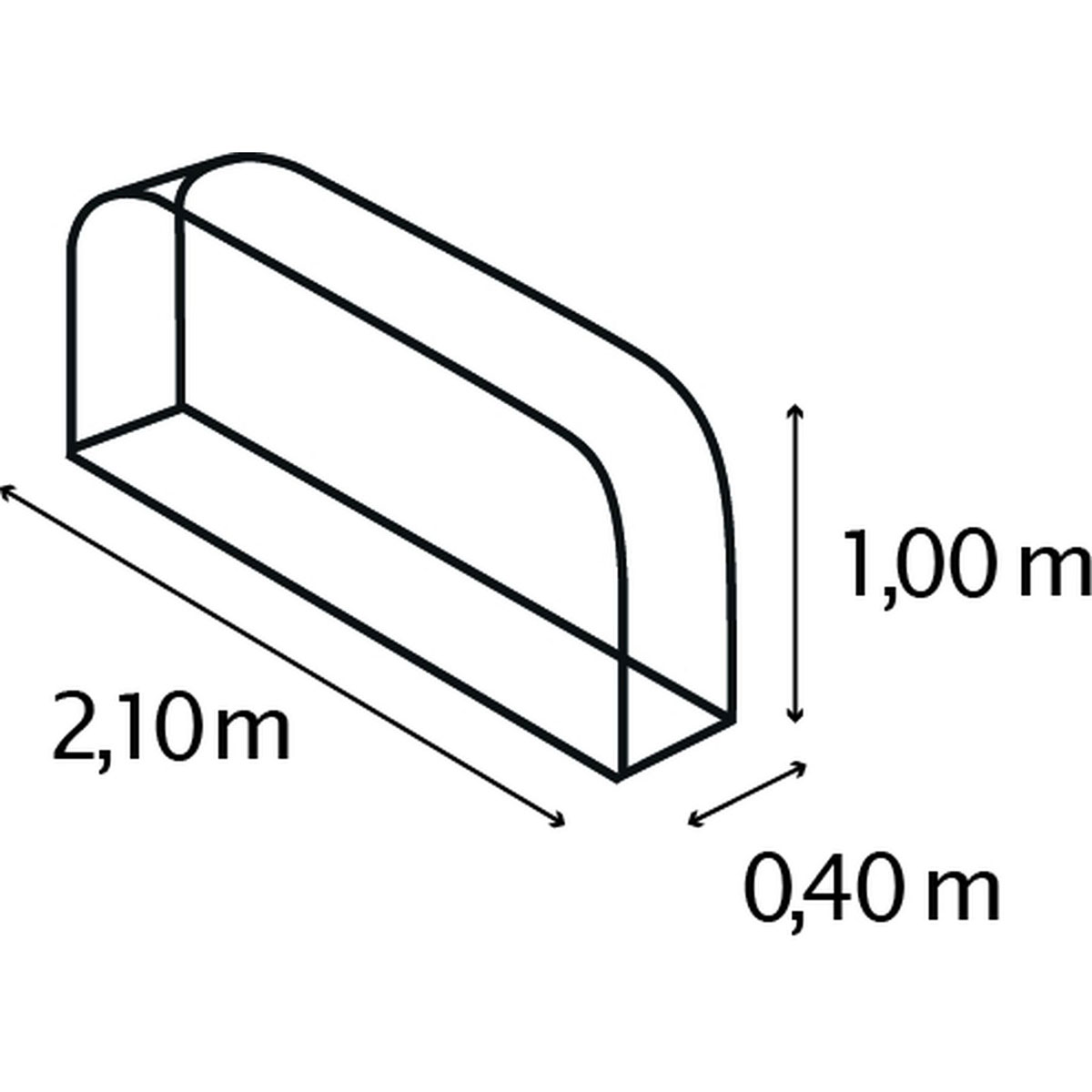 Vitavia Kaminholzregal Lignum flach granit Bild 3