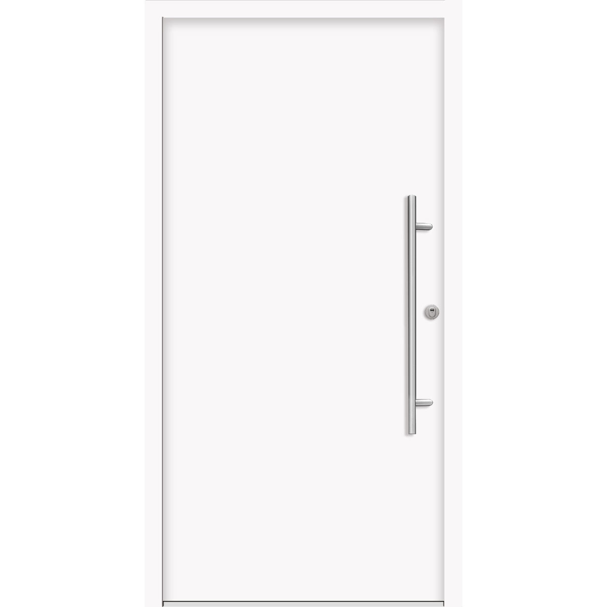 SplenDoor  Premium-Haustür Passivedoor Ribe RC2 energiesparend einbruchsicher weiss 100 x 210 cm rechts