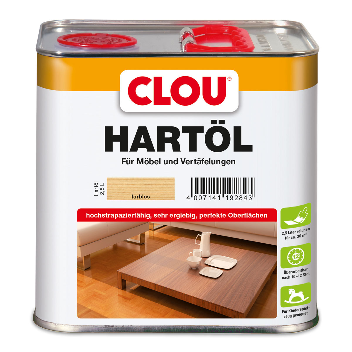Clou Hartöl Farblos 2,5 L Clou Hartöl Farblos 2,5 L