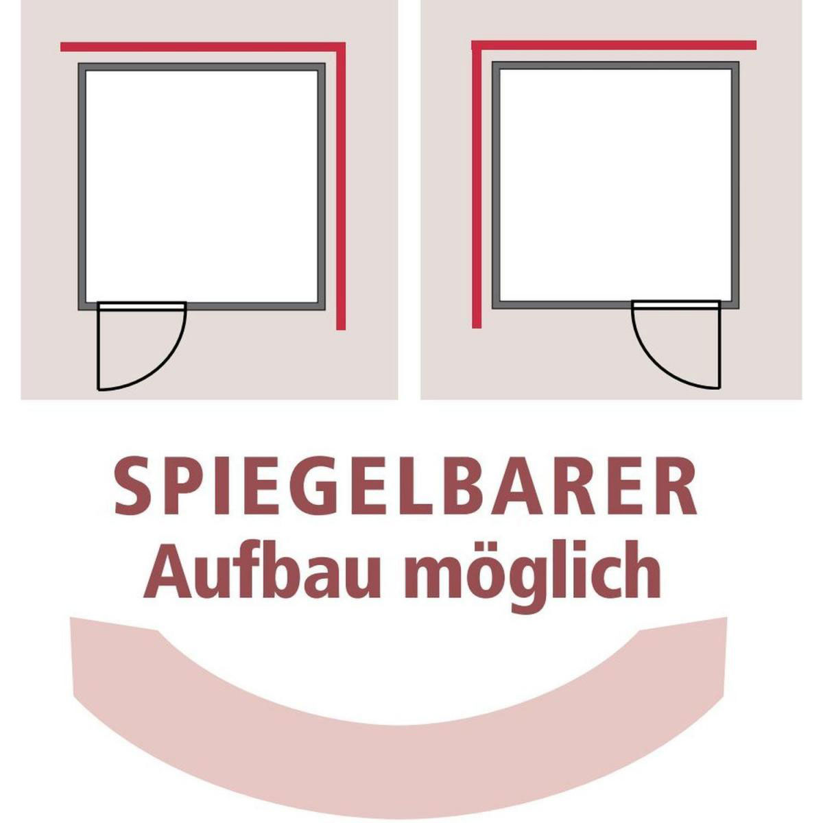 Karibu Sauna Norin Fronteinstieg ohne Zubehör mit Kranz Energiespartür Bild 9