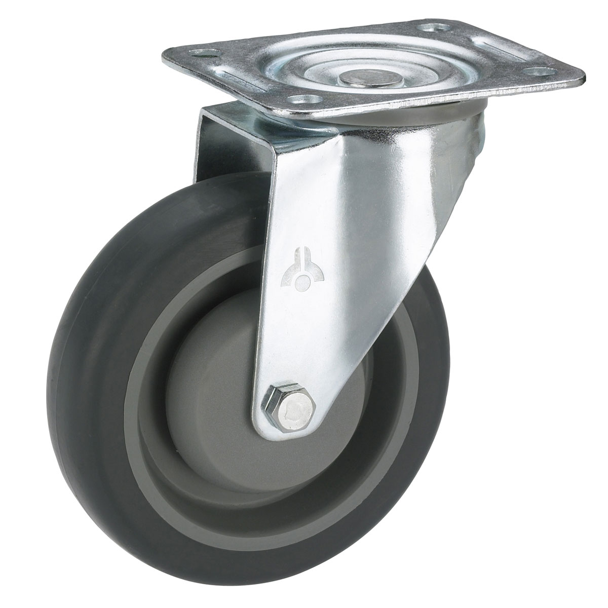 Dörner + Helmer Transportgeräte-Lenkrolle mit TPE-Lauffläche und Fadenschutz 100 x 32 mm