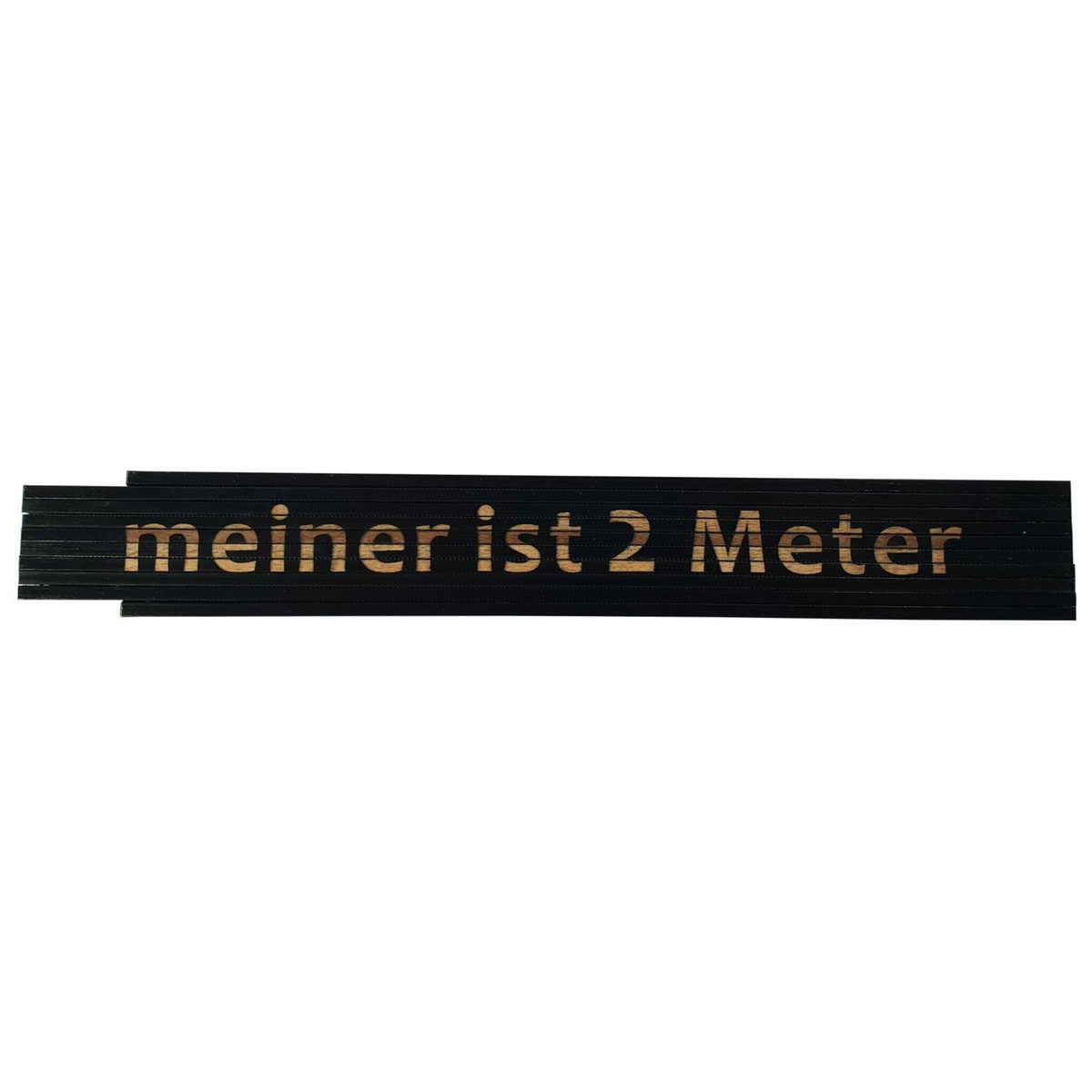 Meterstab Meiner ist 2 Meter 2m schwarz Bild 2