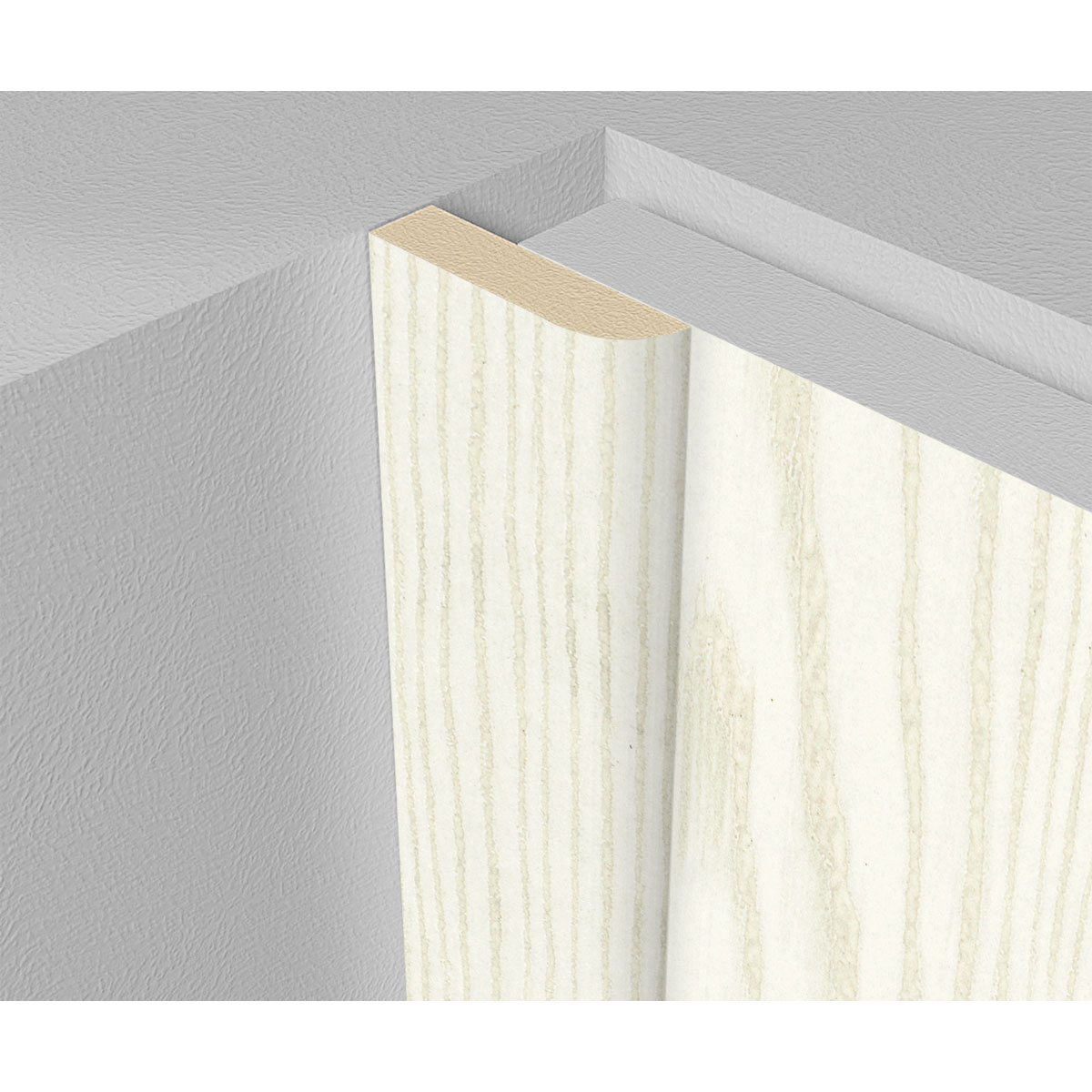 Abdeckleiste Pinie weiß 2,6 m