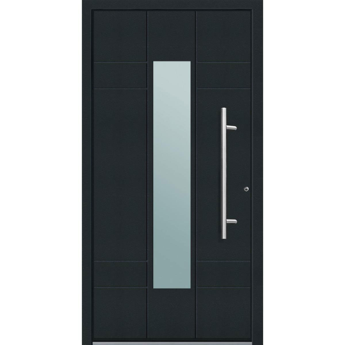 Aluminium Sicherheits-Haustür Como Superior anthrazit 100 x 210 x 6 cm rechts