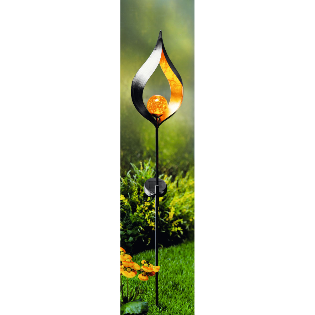 Flector Garten LED-Solar-Dekostick Glowing Eye schwarz/kupfer Bild 2