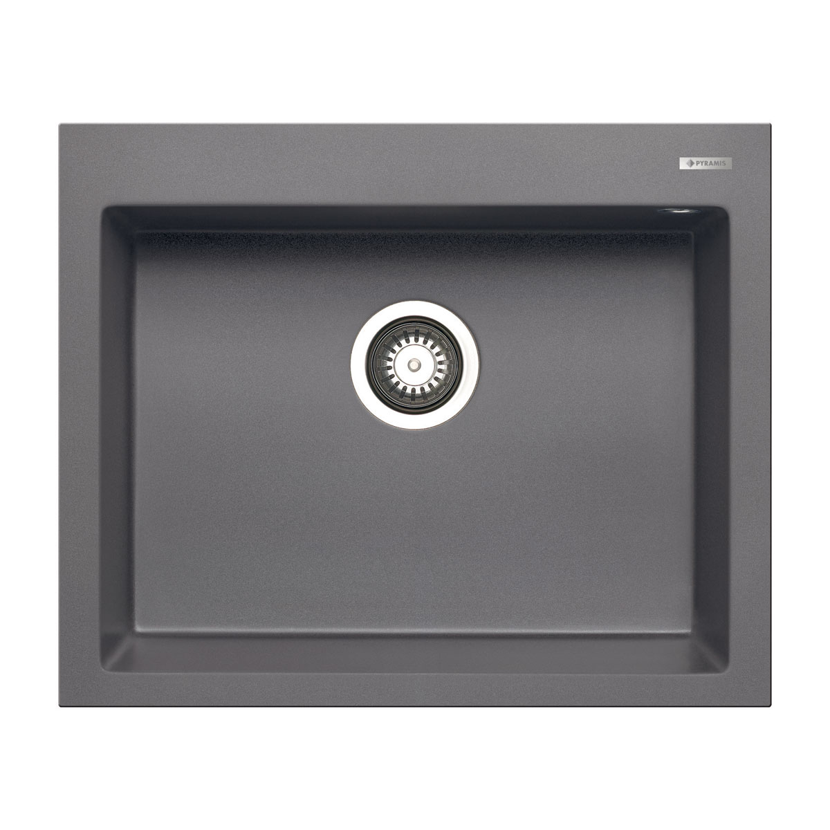 Pyramis  Einbauspuele ISTROS 61 x 50 cm 1B Granit Iron Grey