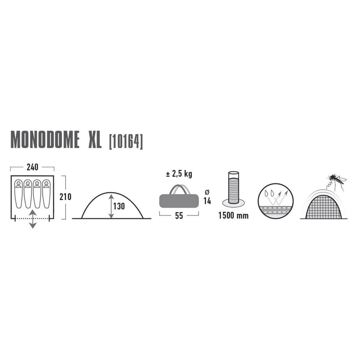 High Peak Zelt Monodome XL blau/grau Bild 3
