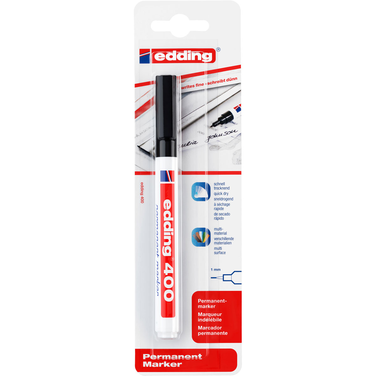 Edding Permanentmarker 400 schwarz