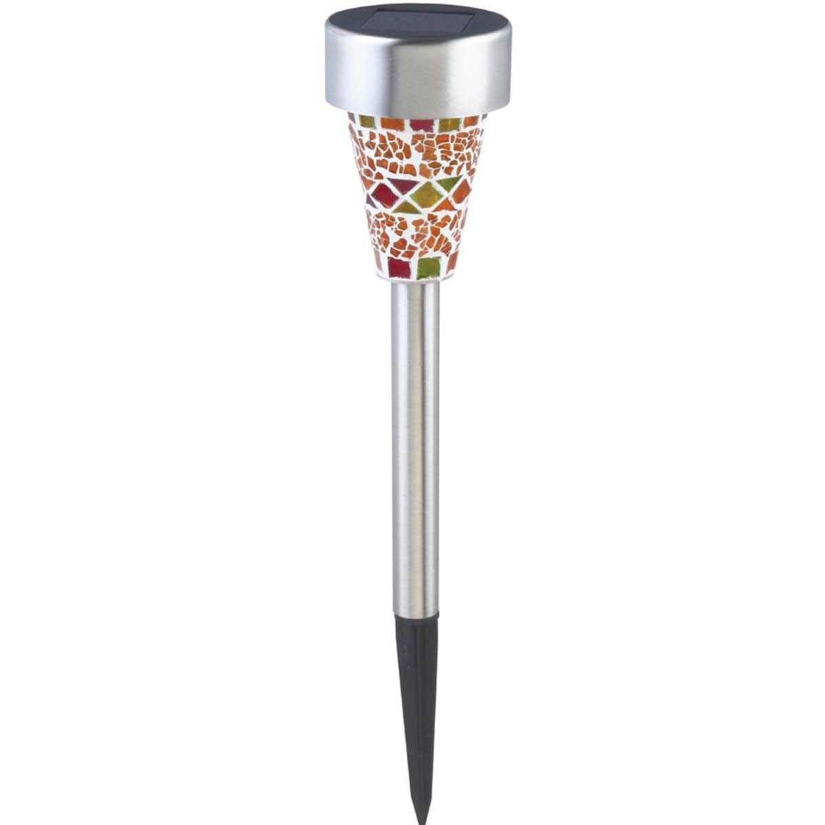 Flector Garten Solarleuchte Mosaikstick bernsteinfarben