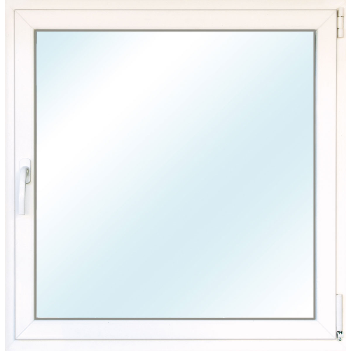 Wärmeschutz-Fenster „76/3“, 75x75 cm, weiß, Anschlag rechts