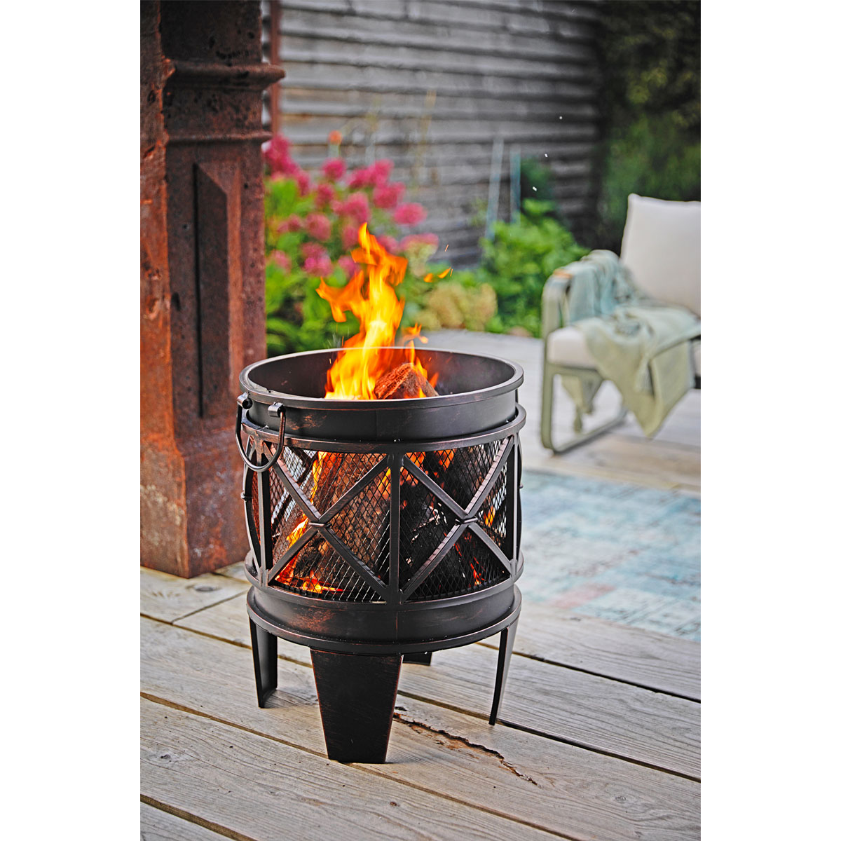 Rothmann Feuerkorb Oregon Rostoptik antik Durchmesser ca 42 cm Bild 4