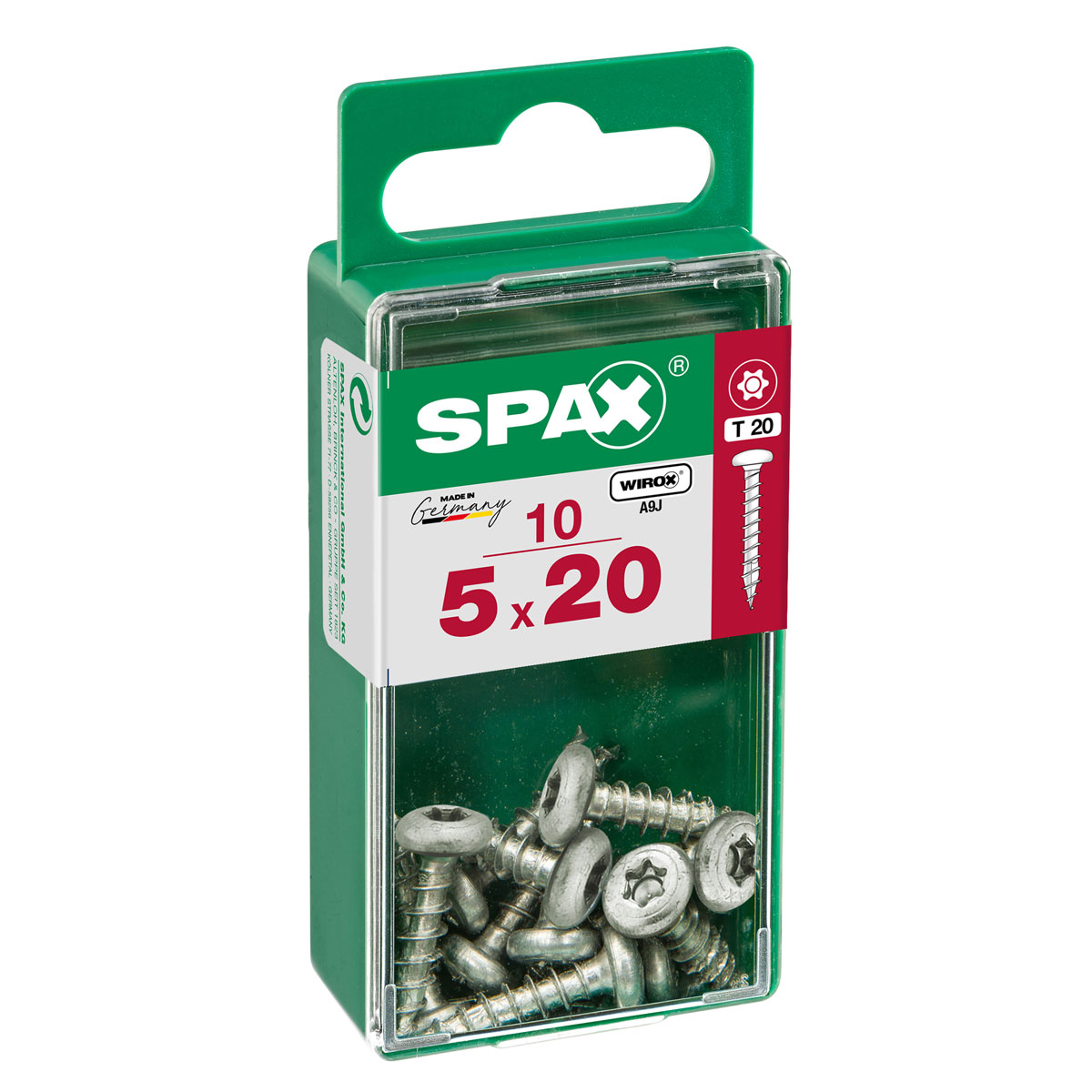 Spax Universalschraube WIROX Rundkopf 5 x 20 mm Torx 10 Stück