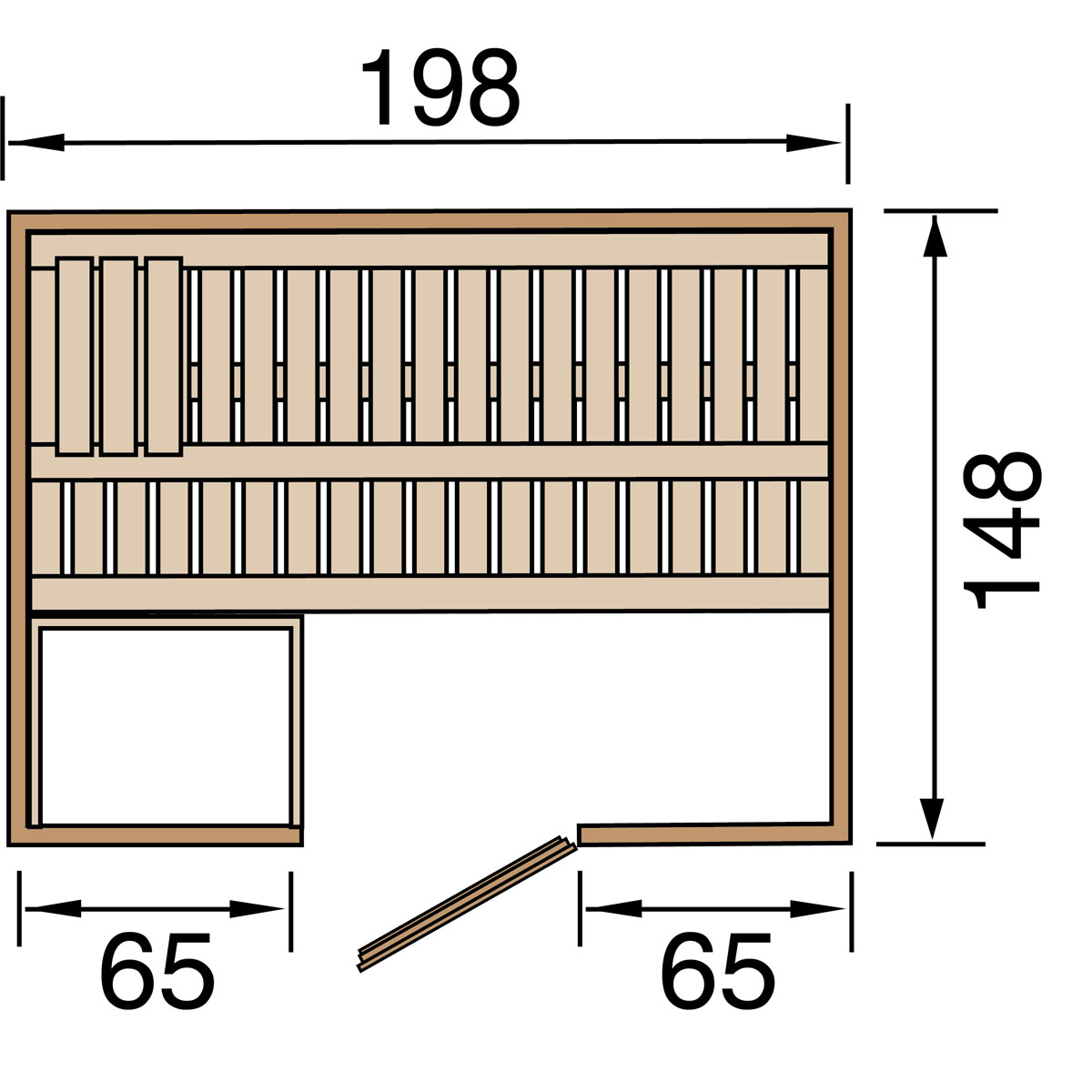 Weka Massivholzsauna „Bergen 1“, GTF Bild 3
