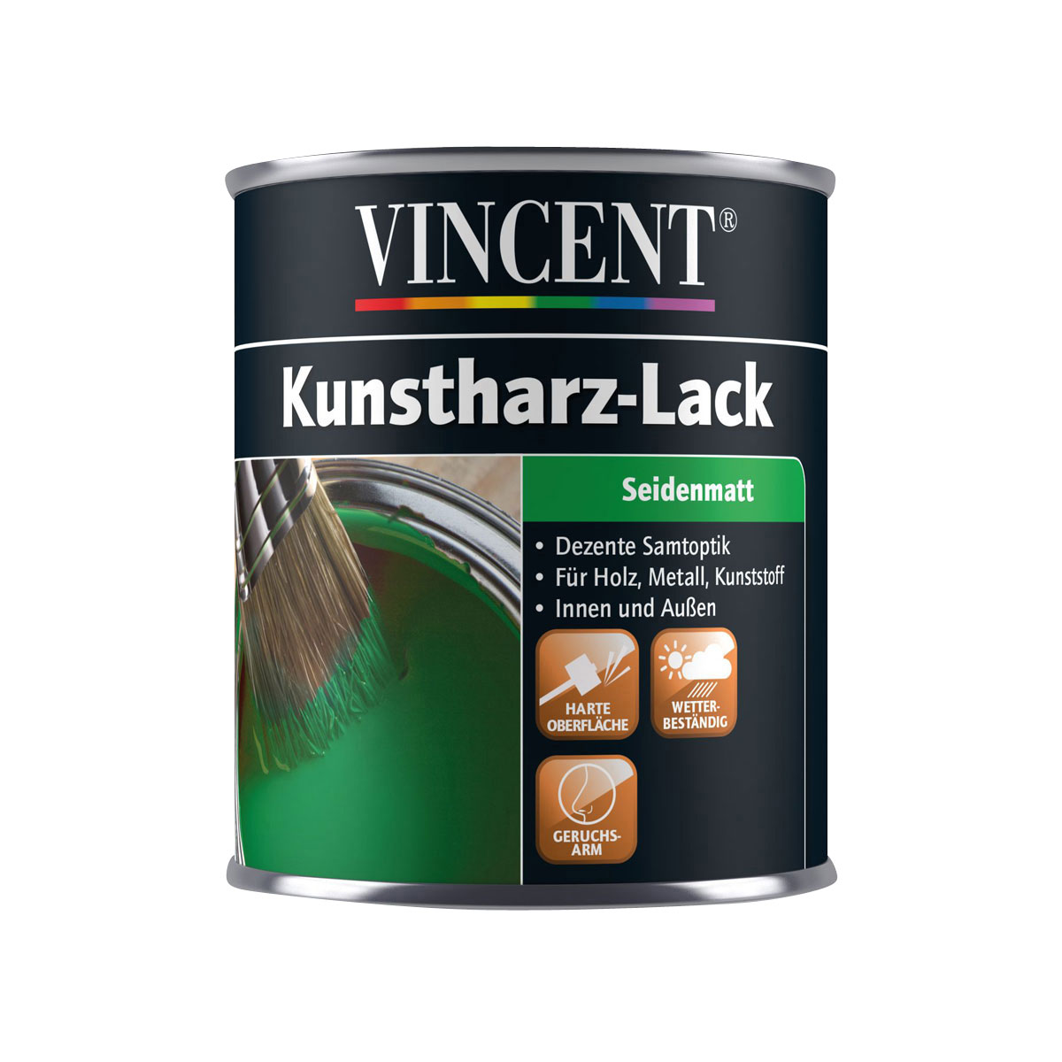 Vincent Kunstharzlack anthrazit seidenmatt 375 ml