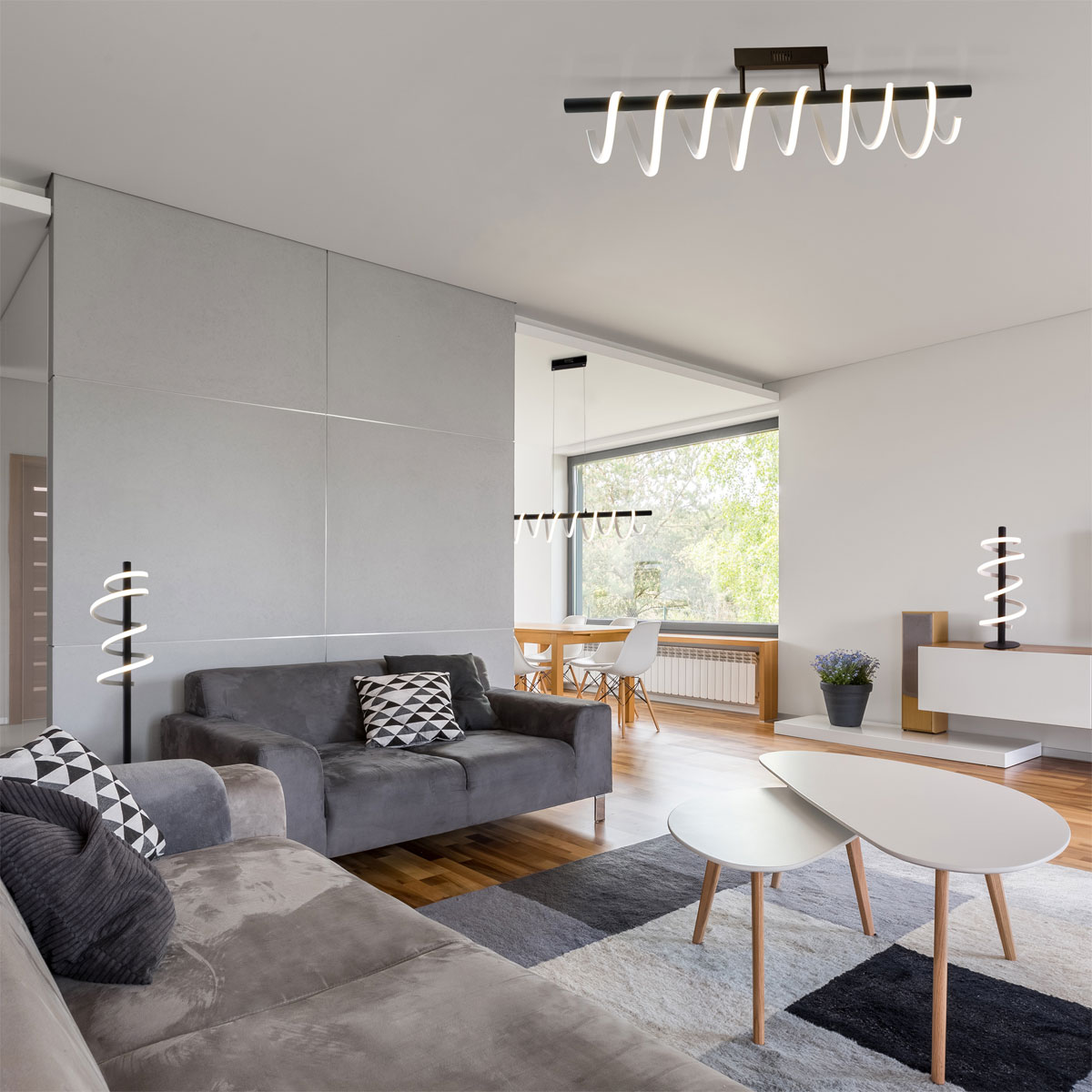 LED HL Belleza Metall/KS schwarzLxBxH 100x20x150cm dimmbar Bild 7