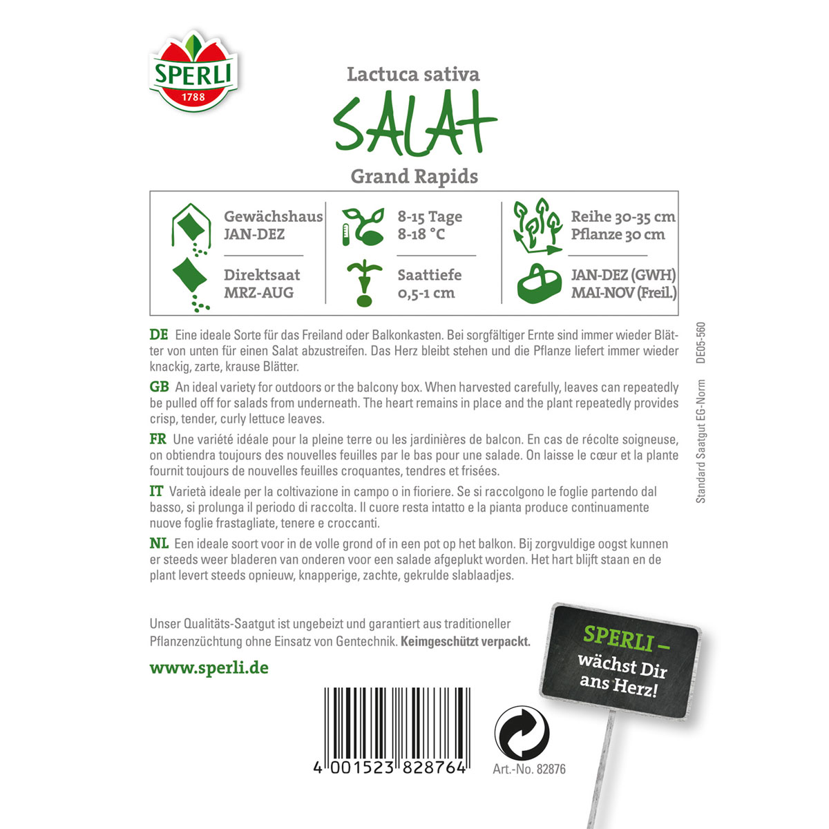Sperli Pflücksalat Grand Rapids Bild 2