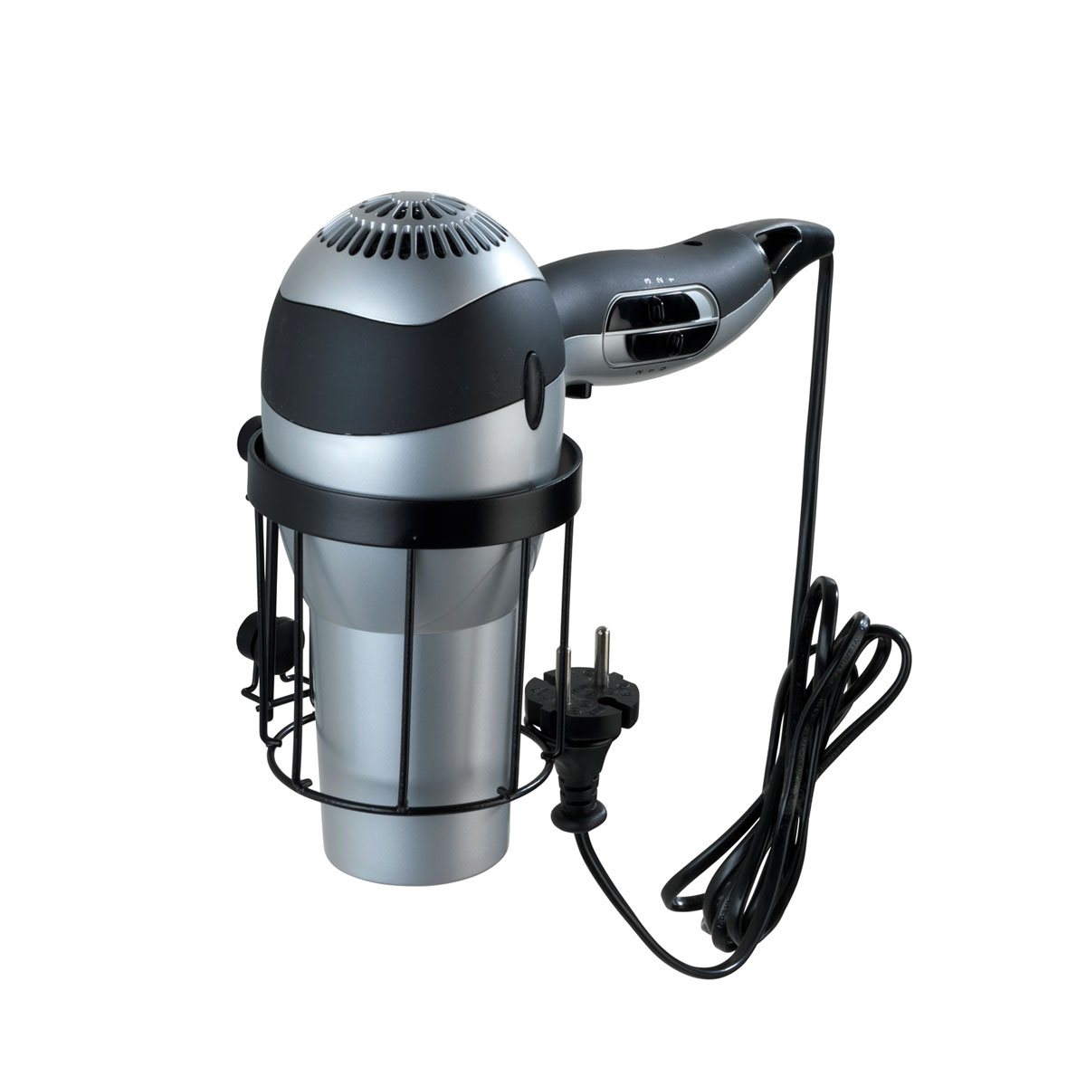 Wenko Haartrocknerhalter Classic Plus Black Bild 1