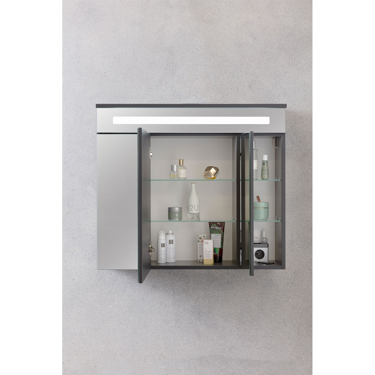 Fackelmann Spiegelschrank Kara anthrazit 80 x 70 x 22,5 cm Bild 4