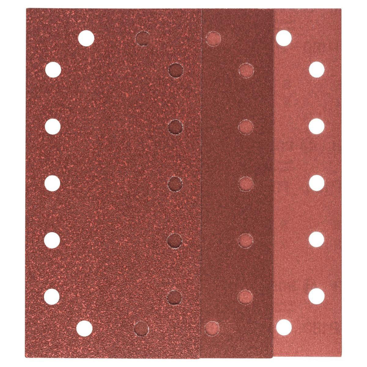 Bosch  DIY Schleifblatt 115 x 230 mm 3xG60/4xG120/3xG181 14 Löcher Klett 10- teilig  Bild 1