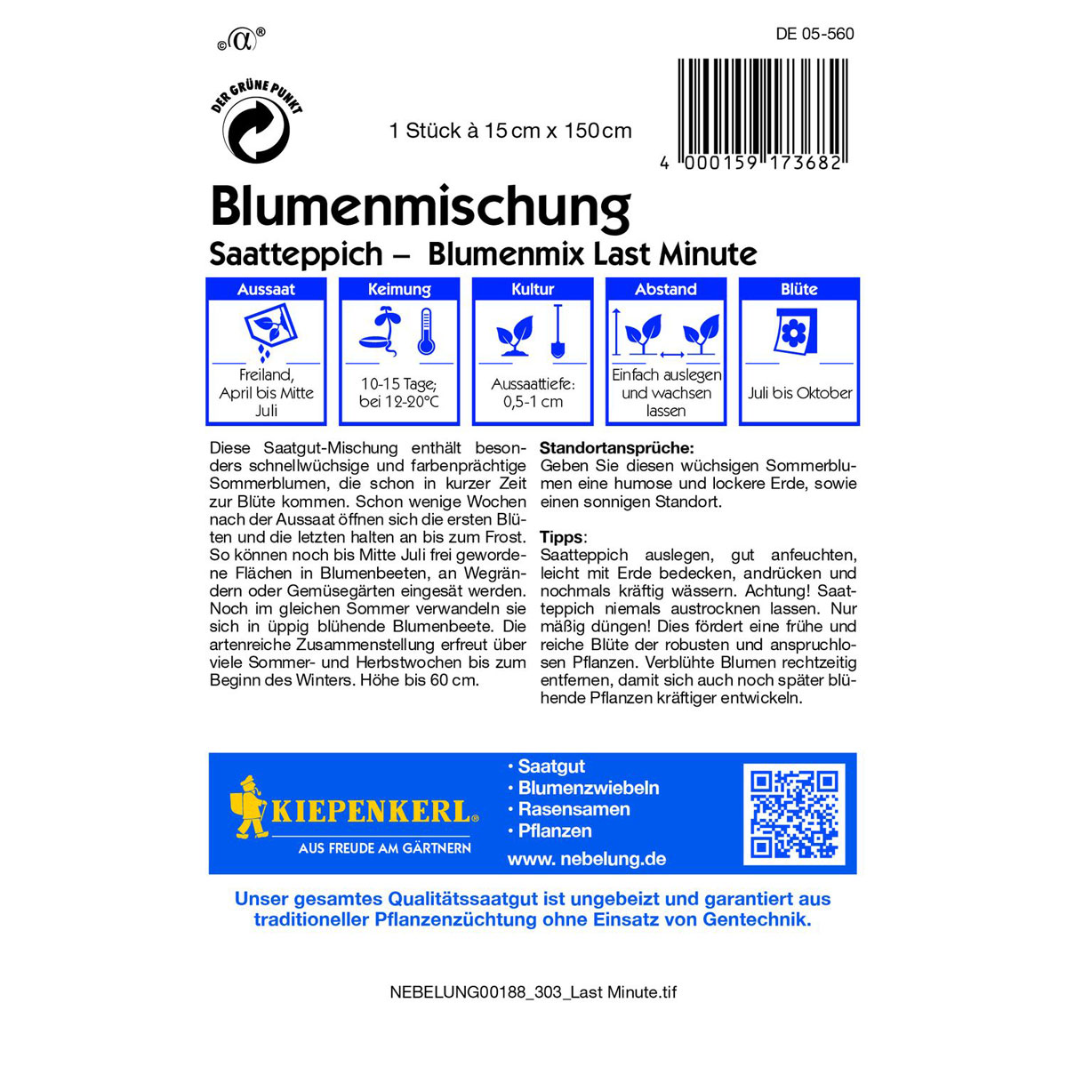 Kiepenkerl Blumenmischung Last Minute Saatteppich Bild 3