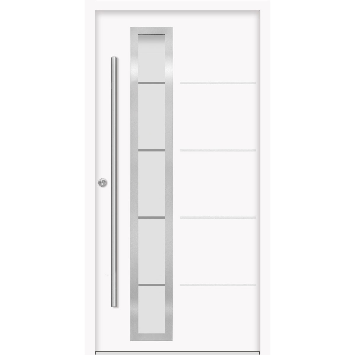 SplenDoor Premium-Haustür Passivedoor Uppsala energiesparend weiss 100 x 200 cm links
