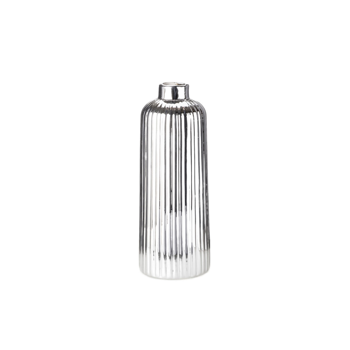 Vase silber 8,5 x 23 cm