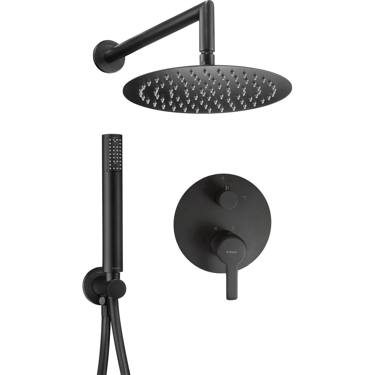 deante  Unterputz-Duschset ARNIKA schwarz Bild 1