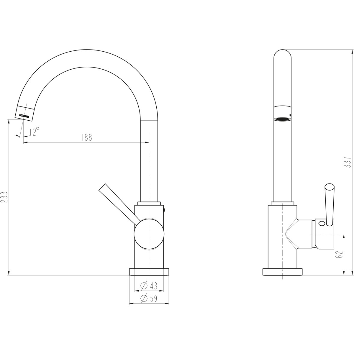 Spültischarmatur Carlon Edelstahloptik Bild 2