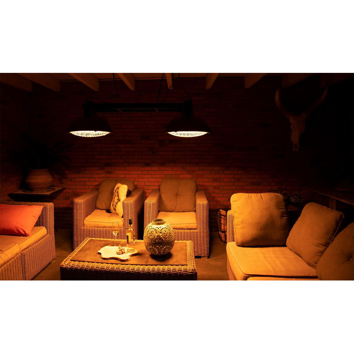 SUNRED Hängeheizstrahler Indus II Bright Hanging Black 3000 Watt Bild 5