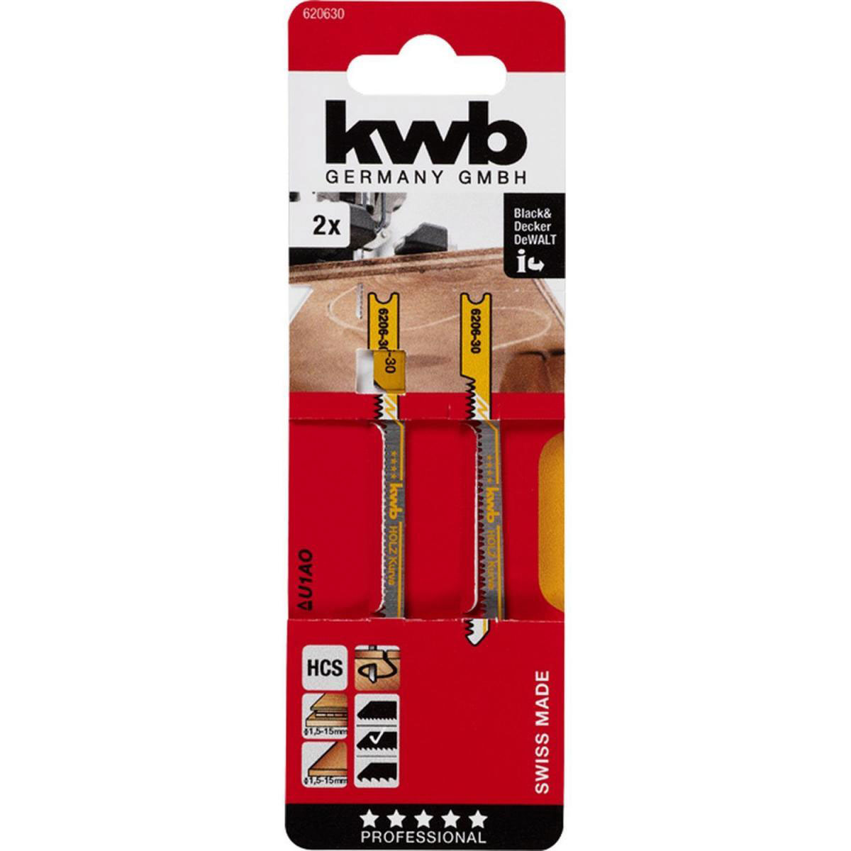 kwb  Stichsägeblätter Holzbearbeitung Kurve S30 Bild 2