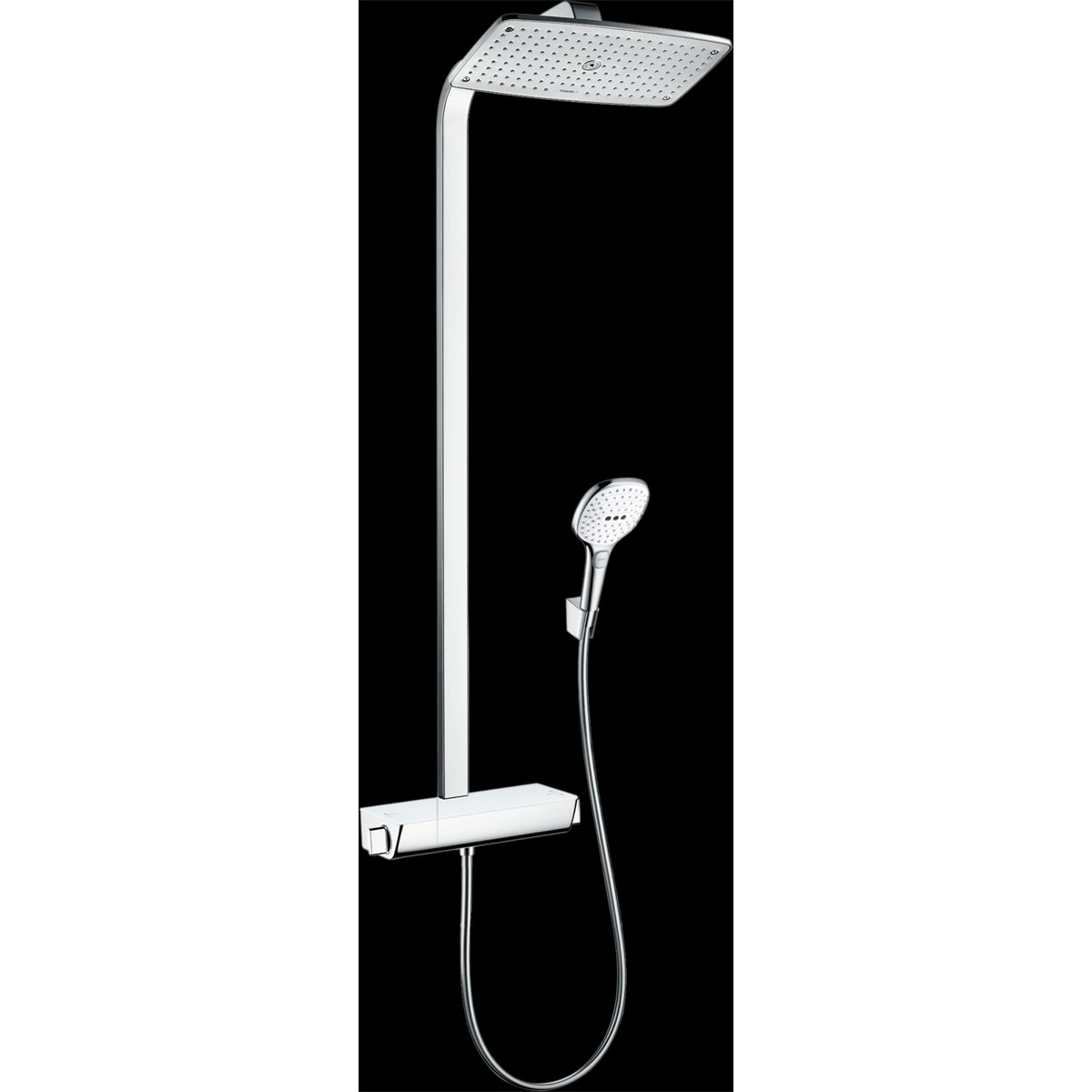 Hansgrohe Duschsystem 360 Raindance E 1 Strahlart mit Thermostat Weiß/Chrom