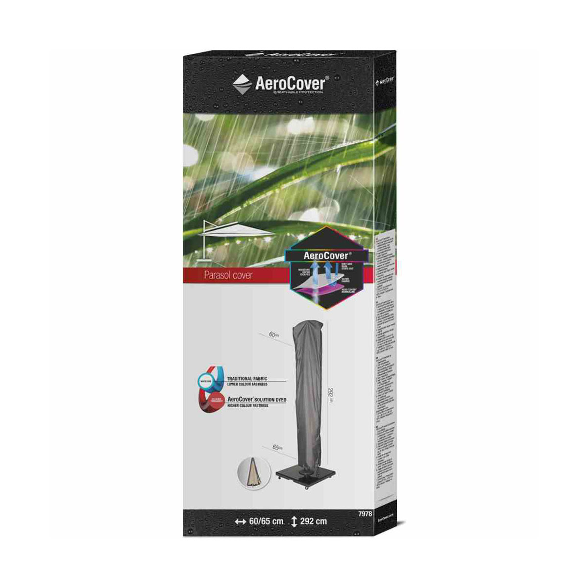 AeroCover Schutzhülle für Ampelschirm Stratos 300 x 400 cm anthrazit