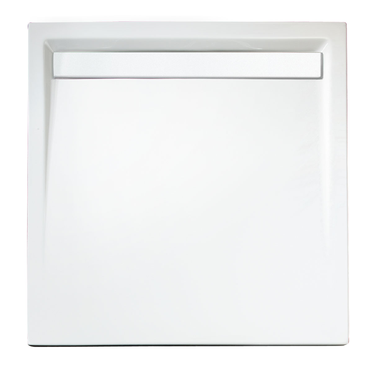 Schulte Duschwanne Quadrat extra flach Rinne 900 x 900 mm Alpinweiß Bild 1