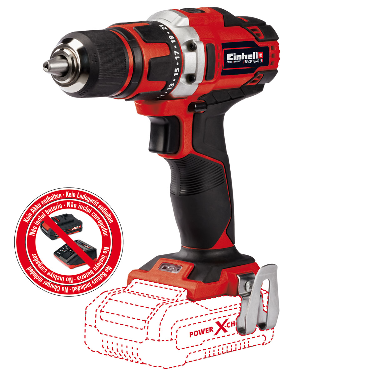 Einhell Akku-Bohrschrauber TE-CD 18/40 Li Solo Bild 2