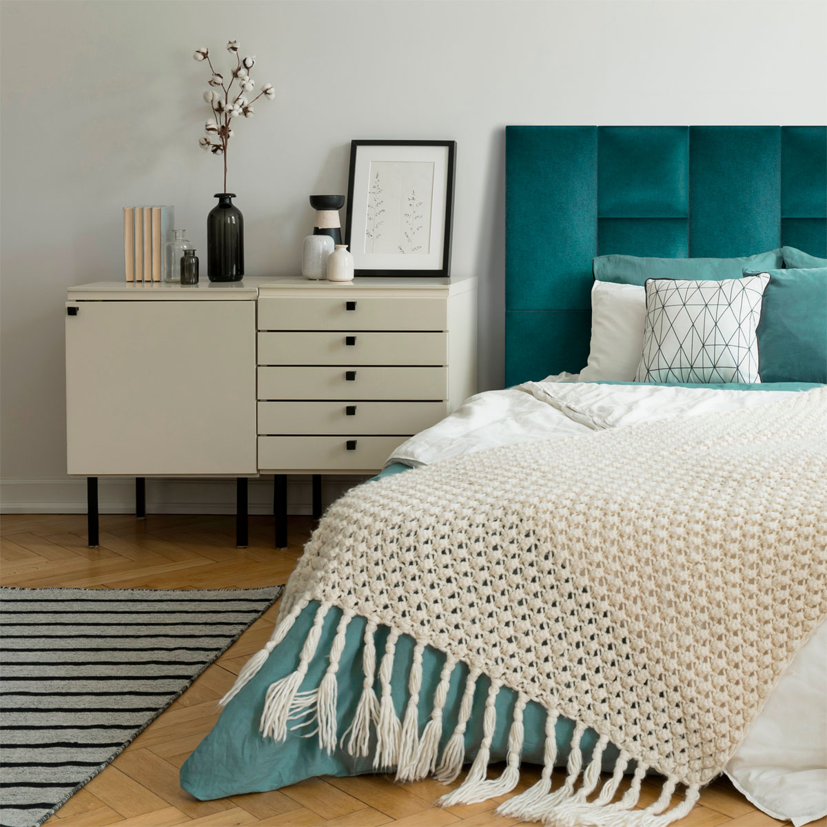 Mollis Polsterpaneele türkis 60 x 30 cm Bild 2