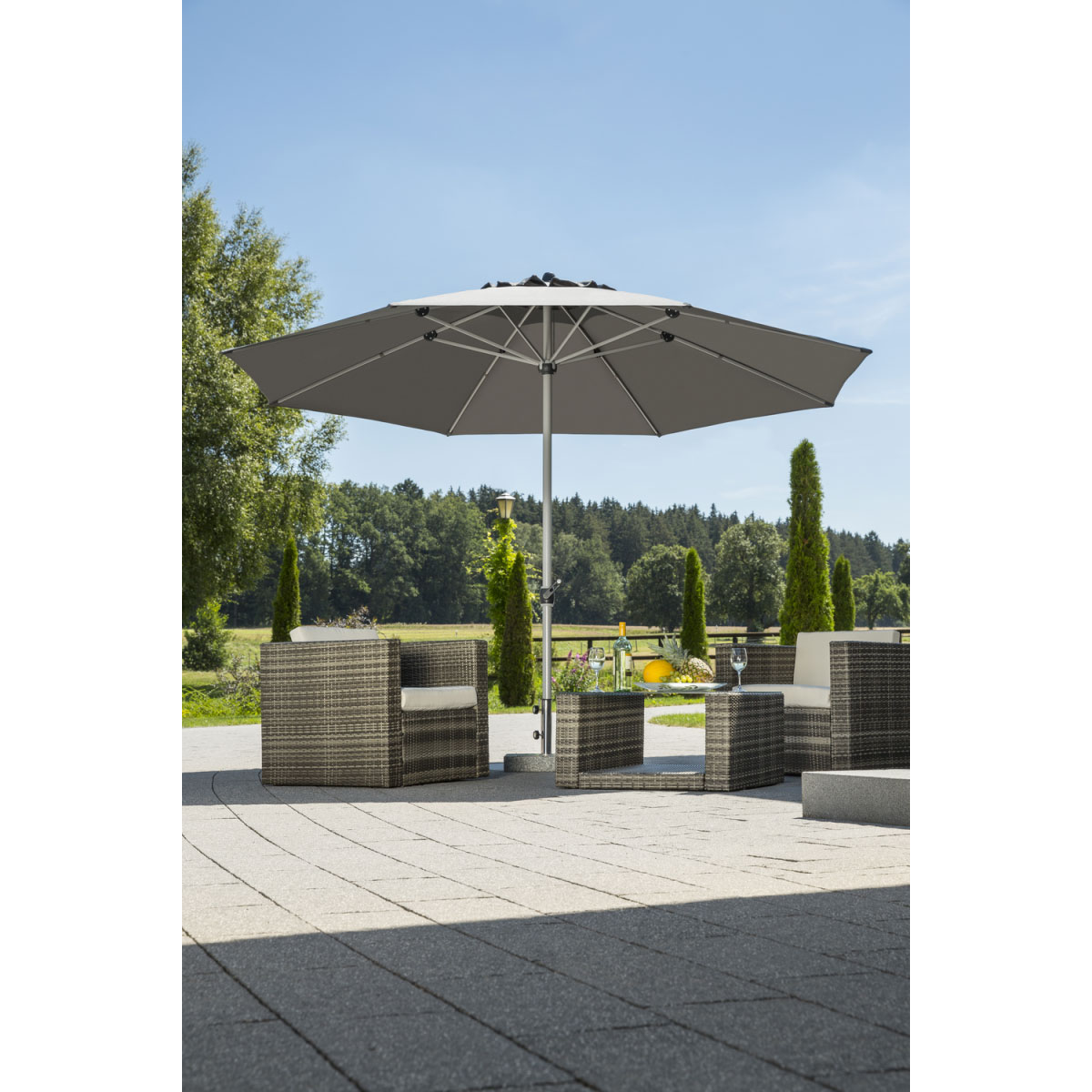 Schneider Schirme Sonnenschirm Gemini 360 cm Anthrazit Bild 2