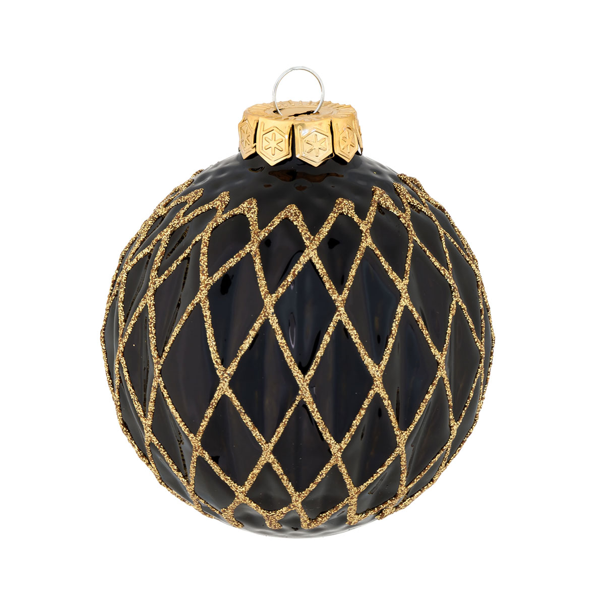 Ambientis Dekorierte Kugel schwarz