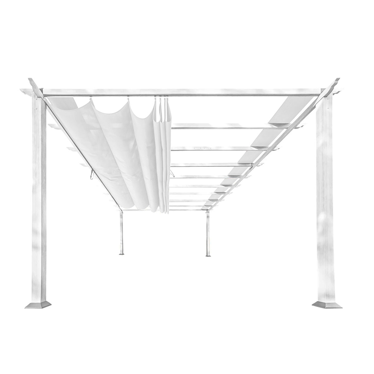 Paragon Outdoor Outdoor Pergola Florida 1116 inkl. Sonnensegel 350x505x236cm Weiß