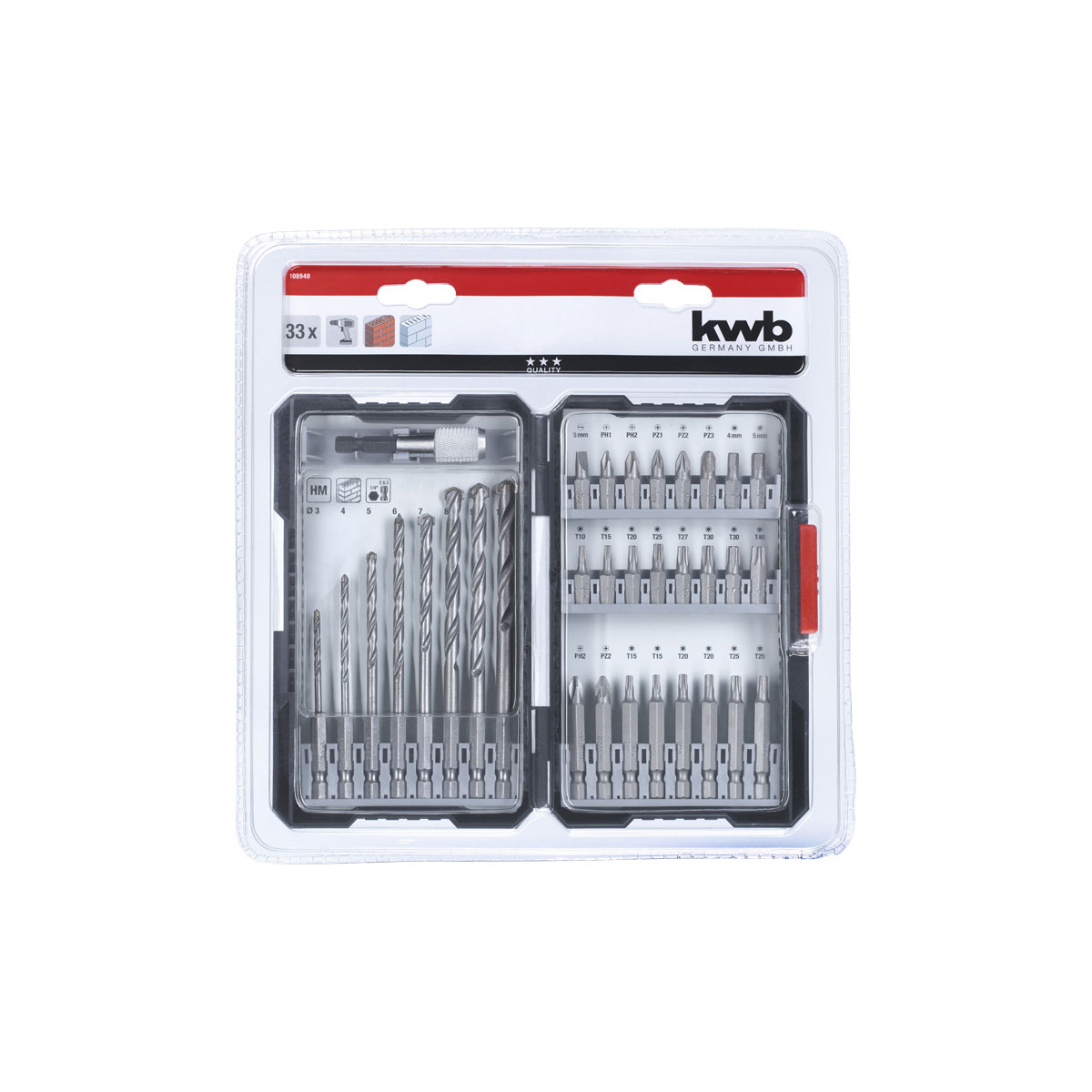 kwb  Bit-Bohrerbox 33 teilig inklusive L-Box Bild 5