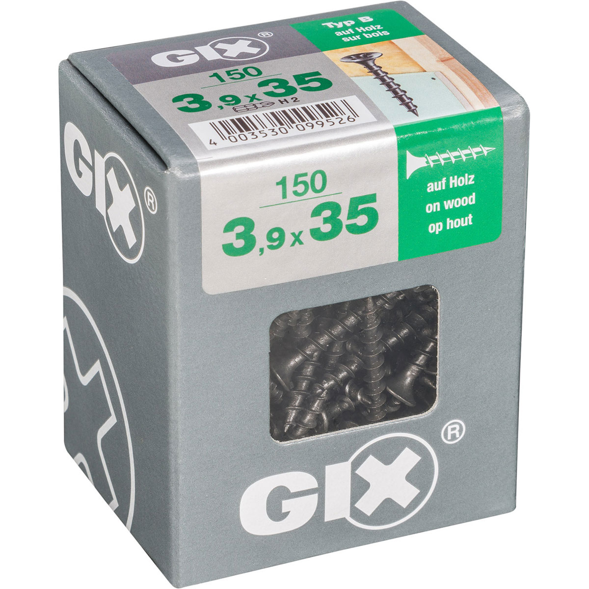 Gix Schnellbauschraube B Trompetenkopf 3,9 x 35 mm 150 Stück Gix Schnellbauschraube B Trompetenkopf 3,9 x 35 mm 150 Stück