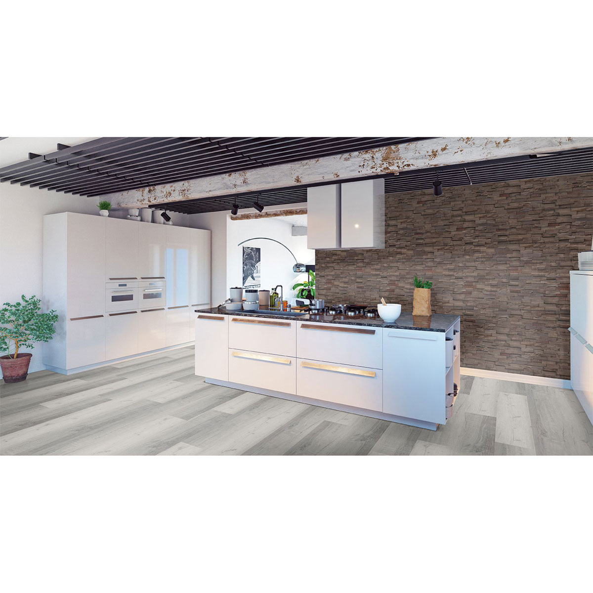 Indo Wandverkleidung Slimwood Hevea Charred 9er-Set Bild 3